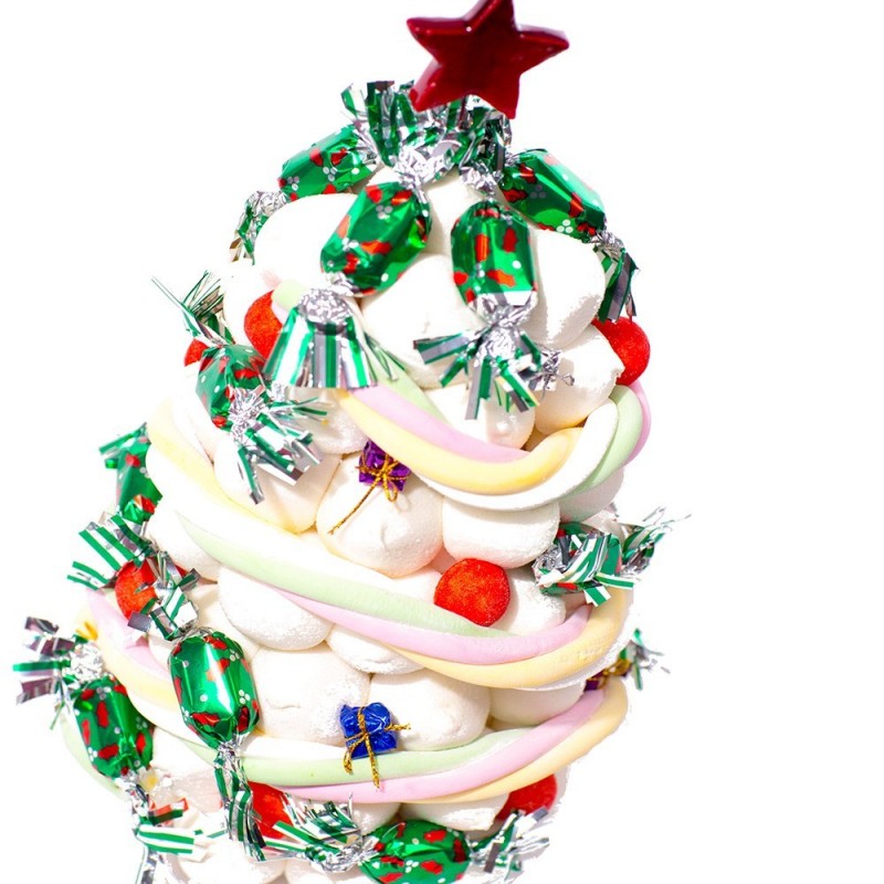 Gateaux de Bonbons - Le Sapin Gourmand Blanc - Candymail - 27,90 € - Gateaux et bouquet de bonbons